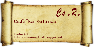 Csóka Relinda névjegykártya